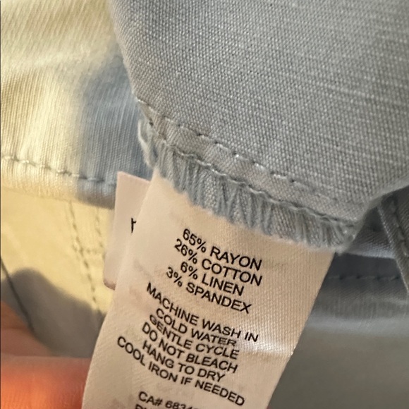 NWT Nicole Miller New York High-Rise Wide Leg Pants Size 4 Spring Blue Ankle - Picture 10 of 11